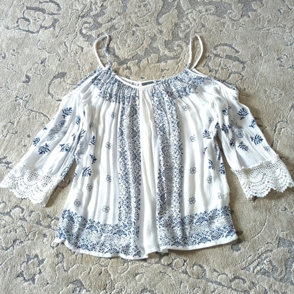 SOHO NY&Co Off the Shoulder Peasant Top, Size Small - Picture 1 of 11